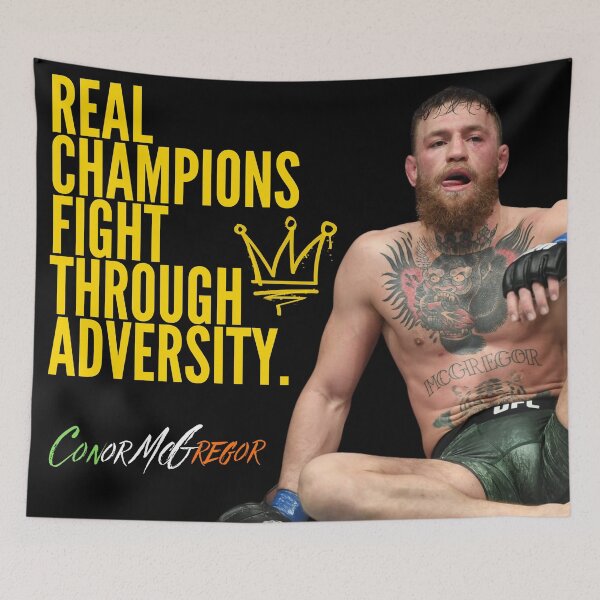 Item preview, CONOR MCGREGOR - REAL CHAMPIONS QUOTE designed and sold by HeavyLiftGift.