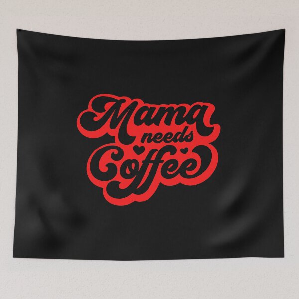 Item preview, Vintage Mama Needs Coffee Stylish Typography  designed and sold by garniturex.