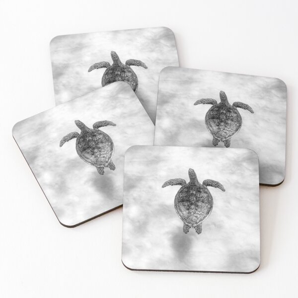 Item preview, Tortuga marina en blanco y negro designed and sold by ShellCreative.