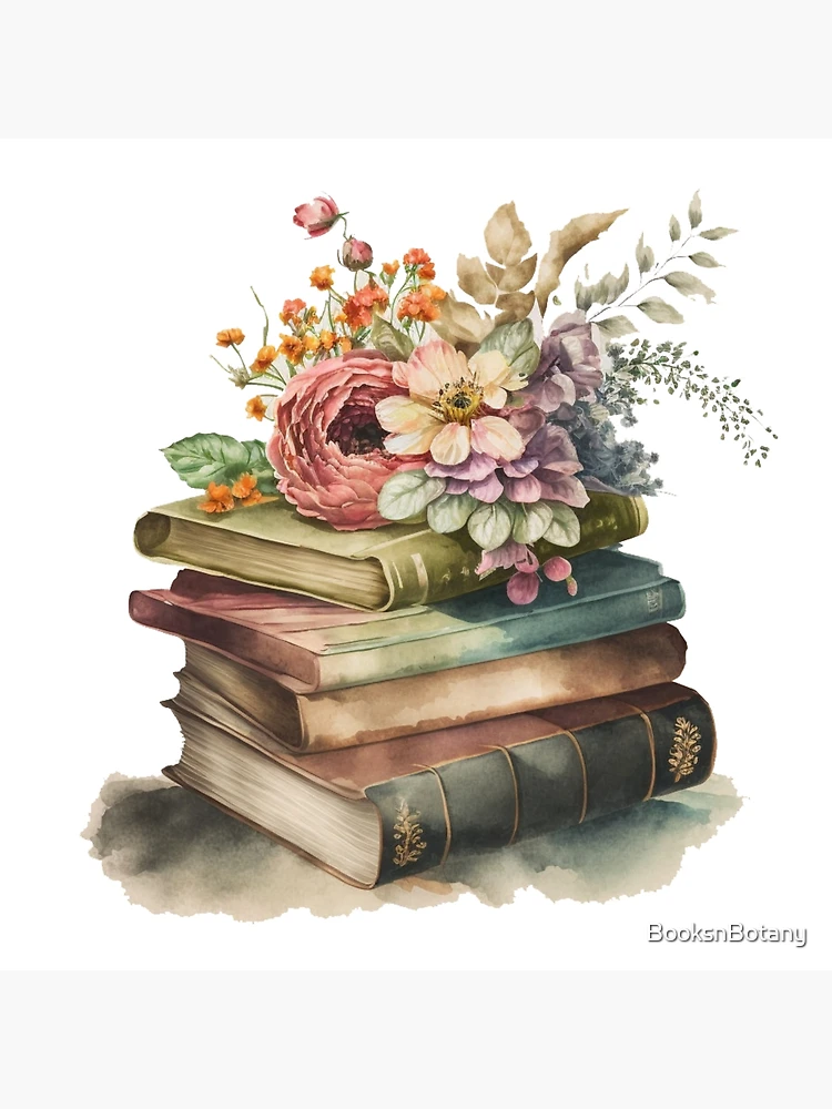 Organic Bookish Decor: with Books and Plants | Greeting Card