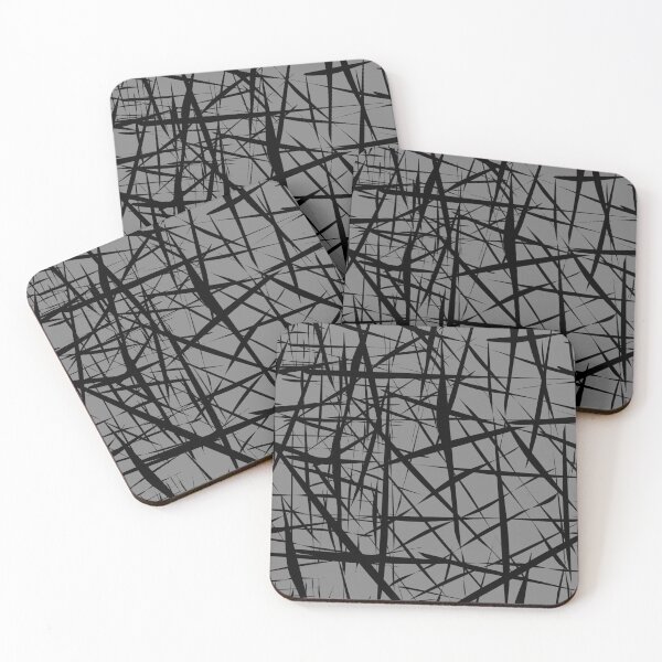 Item preview, Scratched Lines - black on gray designed and sold by Karen Anne Isaksen Glick.