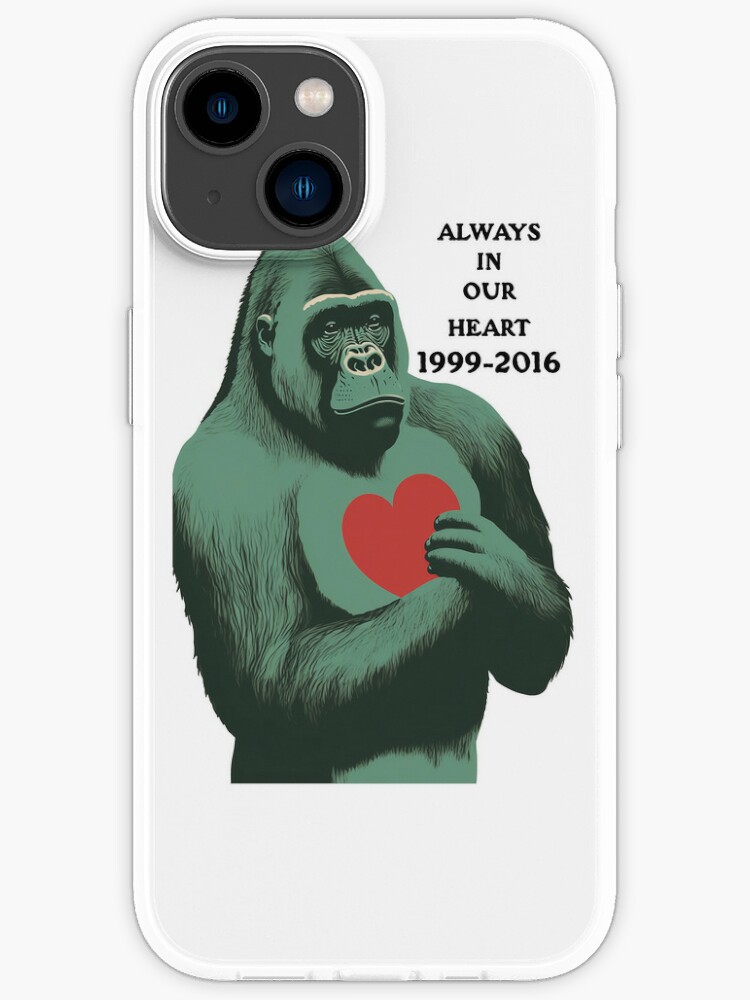 harambe gorilla heart iPhone Case