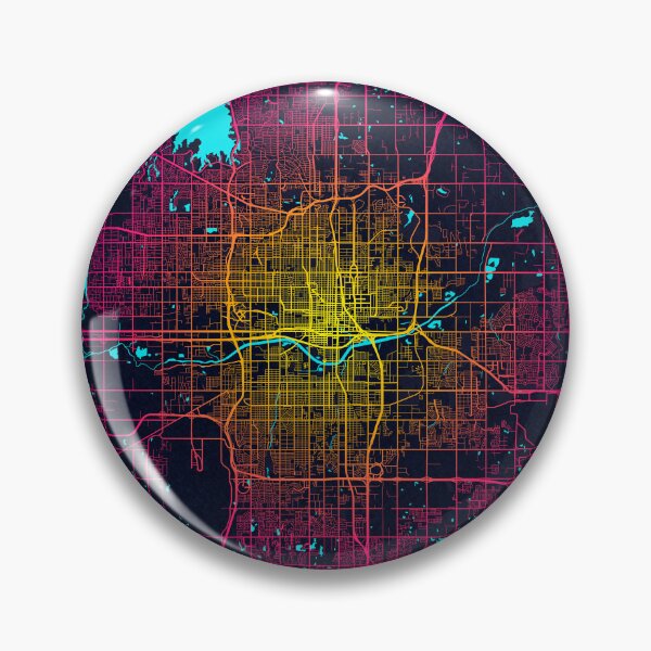 Item preview, Oklahoma City Map of the USA - Neon designed and sold by deMAP.