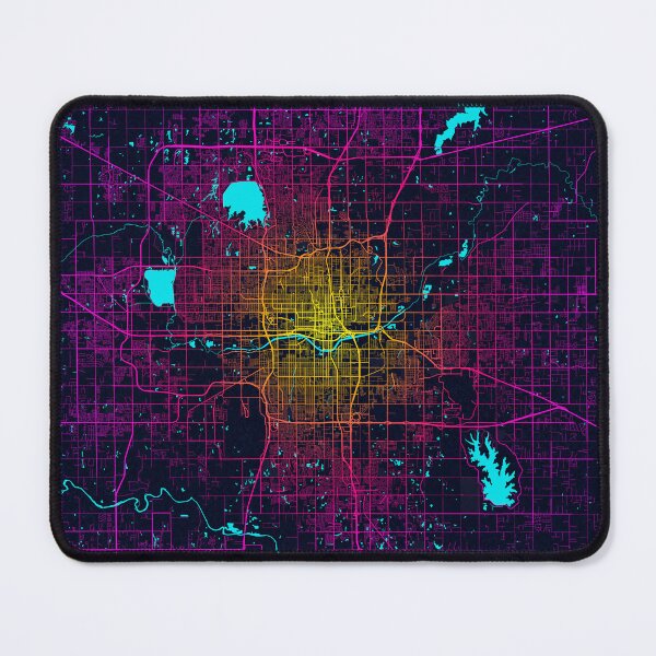 Item preview, Oklahoma City Map of the USA - Neon designed and sold by deMAP.