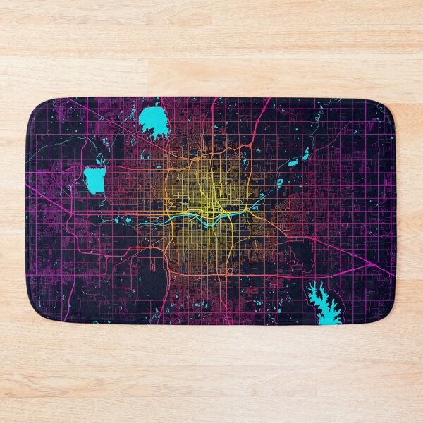 Item preview, Oklahoma City Map of the USA - Neon designed and sold by deMAP.