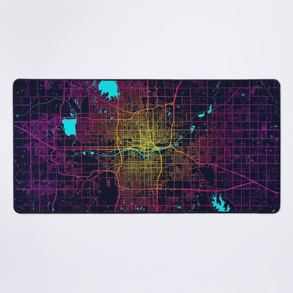 Item preview, Oklahoma City Map of the USA - Neon designed and sold by deMAP.