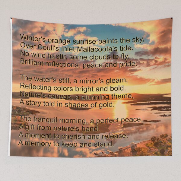 Artikelvorschau, Mallacoota Winters Sunrise Poetry entworfen und verkauft von Colin Dixon.