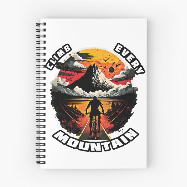 Item preview, Climb Every Mountain Motivational Cycling Sunset Artwork designed and sold by CaseHavenDesign.
