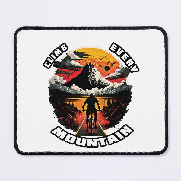 Item preview, Climb Every Mountain Motivational Cycling Sunset Artwork designed and sold by CaseHavenDesign.
