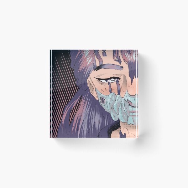 Item preview, Colored Manga Anime Girl Woman Comic Book Sticker designed and sold by BununHunArt.