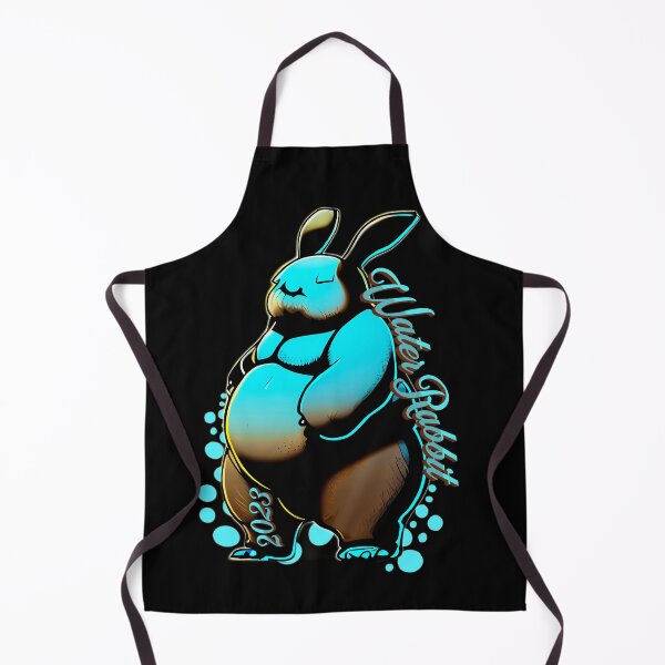 Item preview, Year of the Water Rabbit 2023 : Chinese New Year : Chubby Comic Rabbit Ready for the New Year designed and sold by WhitePinesVale.