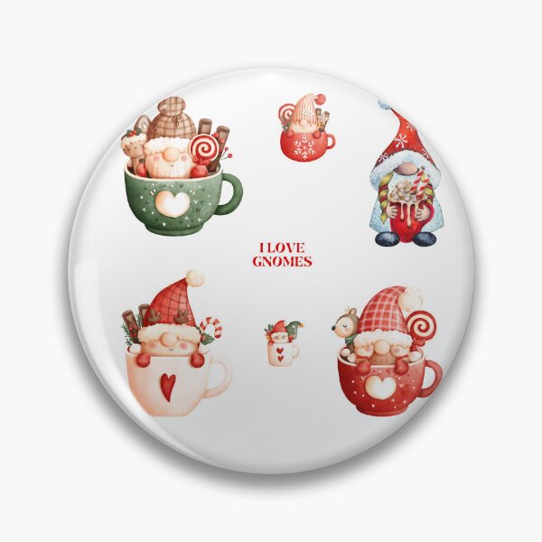 Item preview, Merry Christmas gnomes in cups marshmallow smores choclate stickers pack designed and sold by ZoesAttic.