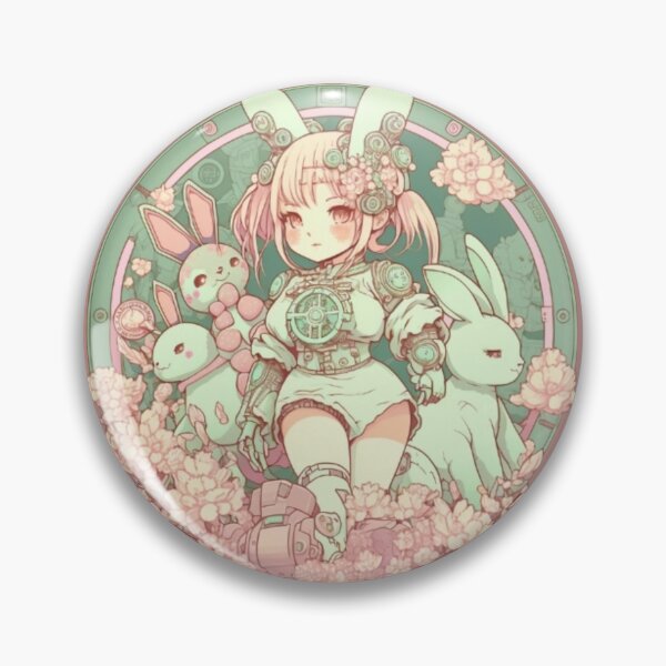 Item preview, Phone Case: Anime Girl Superhero Pastel Pattern | iPhone Case | Anime Rabbit Hero | Easter Rabbits | Valentine's Day Gift | high resolution  designed and sold by Synthetic-Intel.
