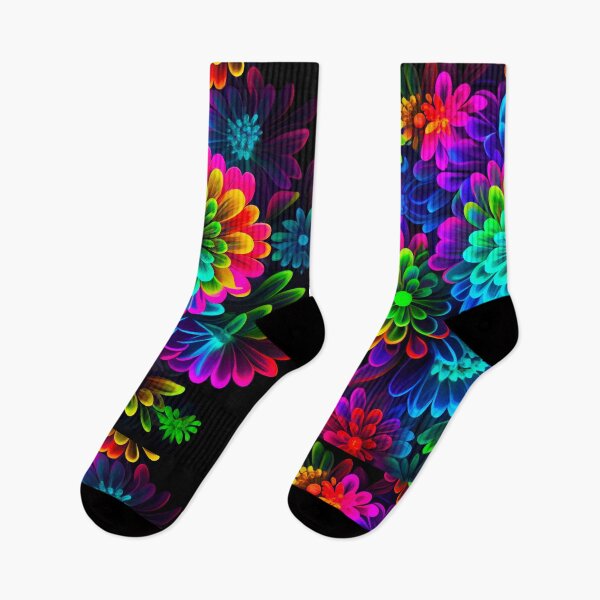 Item preview, Neon Blossom: A Vibrant and Colorful Pattern of Glowing Flowers designed and sold by UniqueDesignsC.