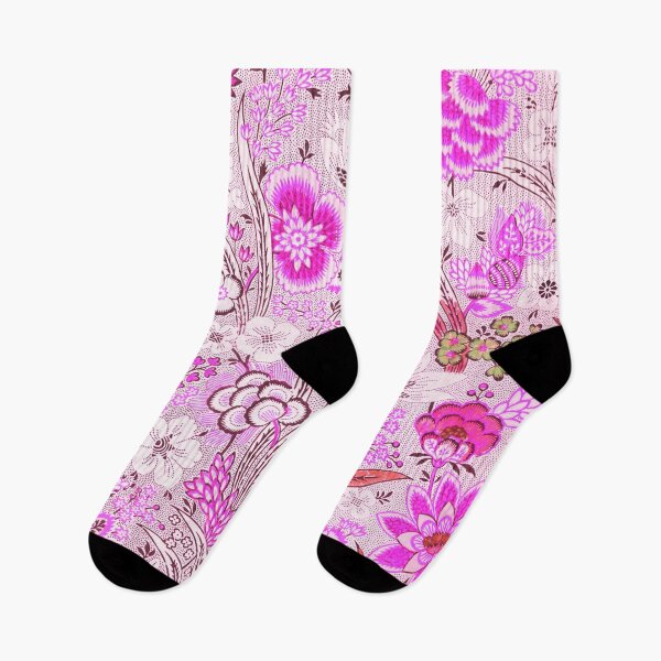 Item preview, pink floral fabric design designed and sold by fowons.