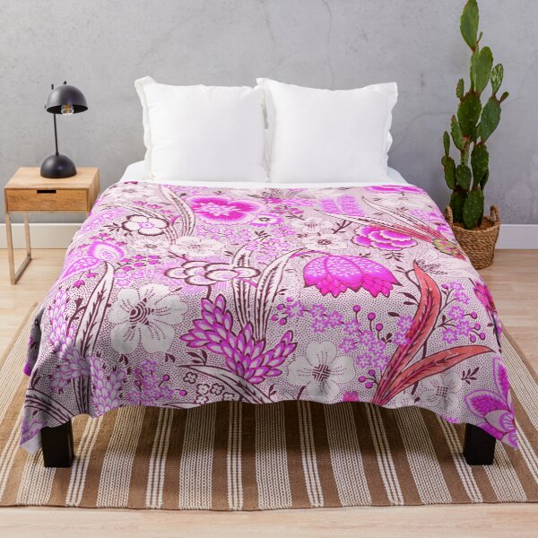 Item preview, pink floral fabric design designed and sold by fowons.