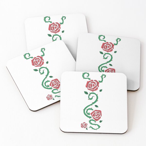 Item preview, Red roses on a Thorny vine designed and sold by YikosCastle.