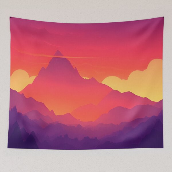 Item preview, Shop Our Collection of High-quality Minimalist Landscape Mountain Trees Prints designed and sold by supeart.