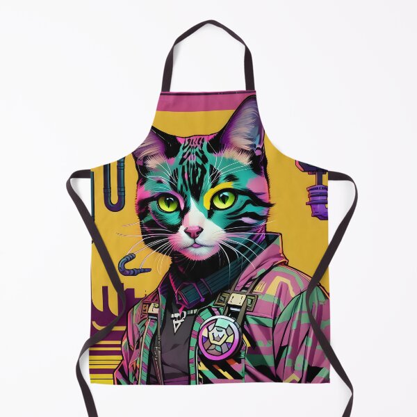 Item preview, Cyberpunk Cat - Modern Digital Art designed and sold by Ai-michiart.