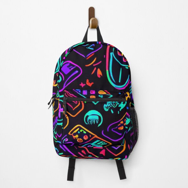 Item preview, Pixelated Paradise: A Vibrant and Colorful Neon Gaming Pattern designed and sold by UniqueDesignsC.