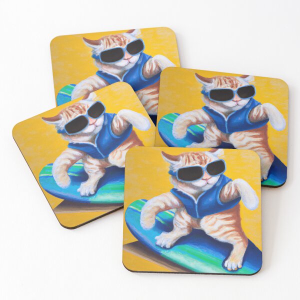 Item preview, Cool Surfin' Cat designed and sold by Cars with Character.