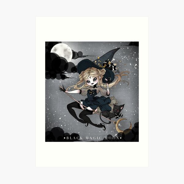 Black Magic Moon Art Print