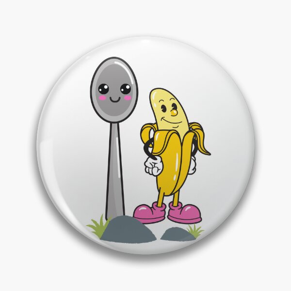 Item preview, Rejected cartoon sticker banana spoon designed and sold by Shoptharinz.