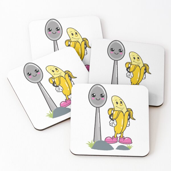 Item preview, Rejected cartoon sticker banana spoon designed and sold by Shoptharinz.