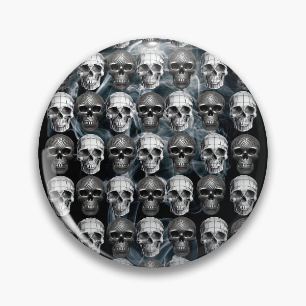 Item preview, GHOSTLY METAL SKULLS PATTERNS   designed and sold by DanaMire.