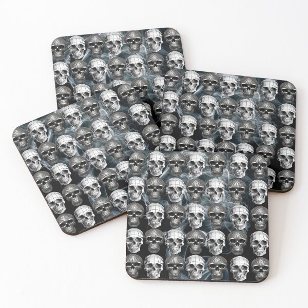 Item preview, GHOSTLY METAL SKULLS PATTERNS   designed and sold by DanaMire.
