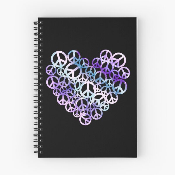 Item preview,  Groovy Heart of Peace Signs Purple and Blue designed and sold by Trinket-Trickster.