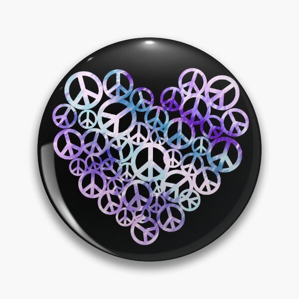Item preview,  Groovy Heart of Peace Signs Purple and Blue designed and sold by Trinket-Trickster.