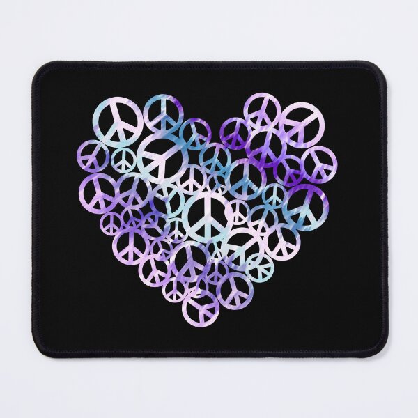 Item preview, Groovy Heart of Peace Signs Purple and Blue designed and sold by Trinket-Trickster.