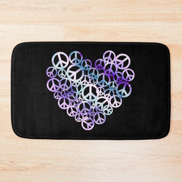 Item preview,  Groovy Heart of Peace Signs Purple and Blue designed and sold by Trinket-Trickster.