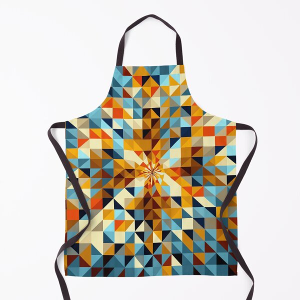Item preview, Bold Orange and Blue Geometric Mosaic Design designed and sold by Thread Bubbler.