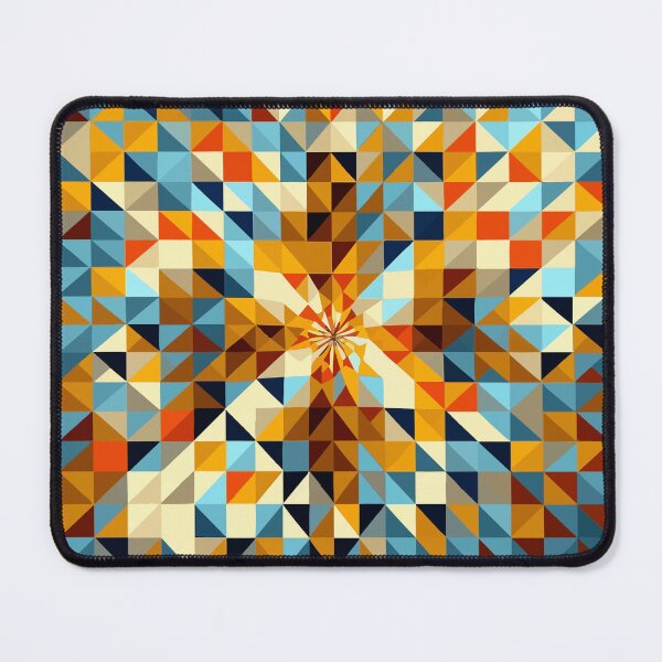 Item preview, Bold Orange and Blue Geometric Mosaic Design designed and sold by Thread Bubbler.