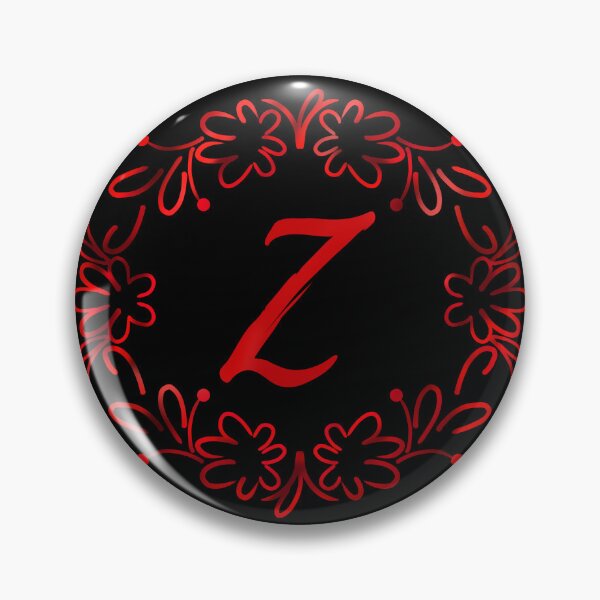 Item preview, Z alphabet red color floral Monogram - letter Z / initial Z designed and sold by stayartsy07.
