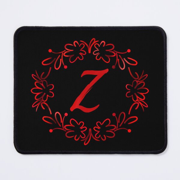 Item preview, Z alphabet red color floral Monogram - letter Z / initial Z designed and sold by stayartsy07.