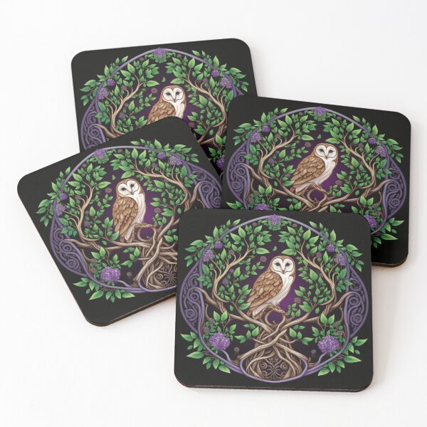 Item preview, Knotwork Barn Owl in Tree designed and sold by NightWispStudio.