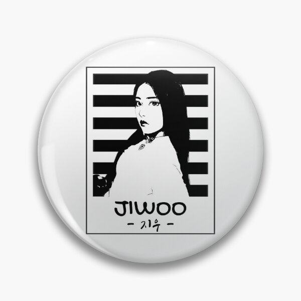 Item preview, NMIXX Jiwoo Silhouette Black and White designed and sold by AliffStudio.