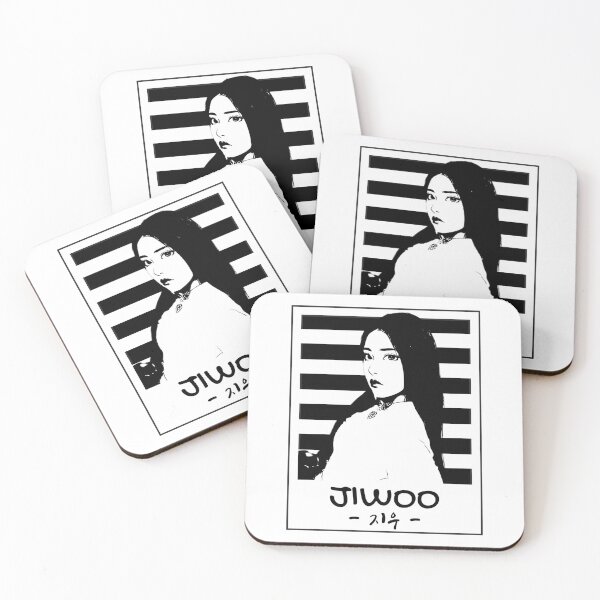 Item preview, NMIXX Jiwoo Silhouette Black and White designed and sold by AliffStudio.