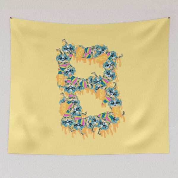 Item preview, grime art blue cheese dog ice cream in the shape of an B designed and sold by AmsaOza.