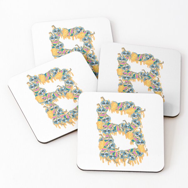 Item preview, grime art blue cheese dog ice cream in the shape of an B designed and sold by AmsaOza.