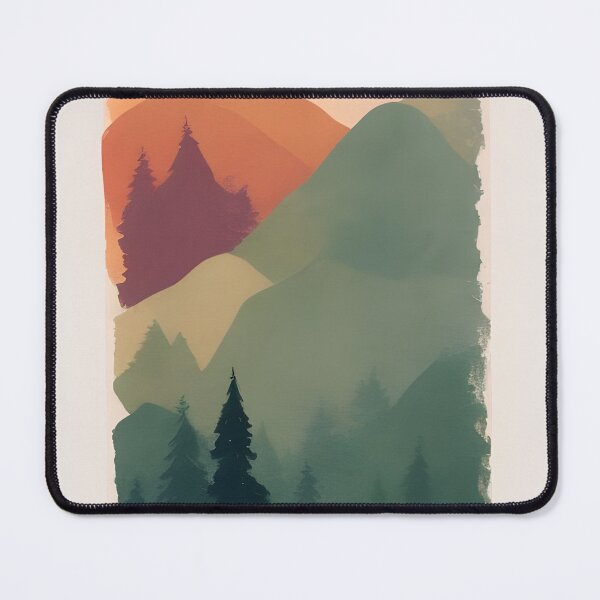 Item preview, Enhance Your Space with Our Beautiful Selection of Minimalist Landscape Mountain Trees Prints designed and sold by supeart.