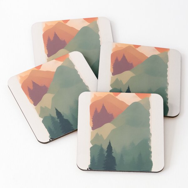 Item preview, Enhance Your Space with Our Beautiful Selection of Minimalist Landscape Mountain Trees Prints designed and sold by supeart.