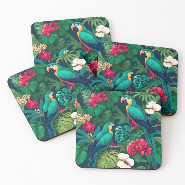 Item preview, Stunning Tropical Bliss Floral Macaw Bird Design designed and sold by Thread Bubbler.