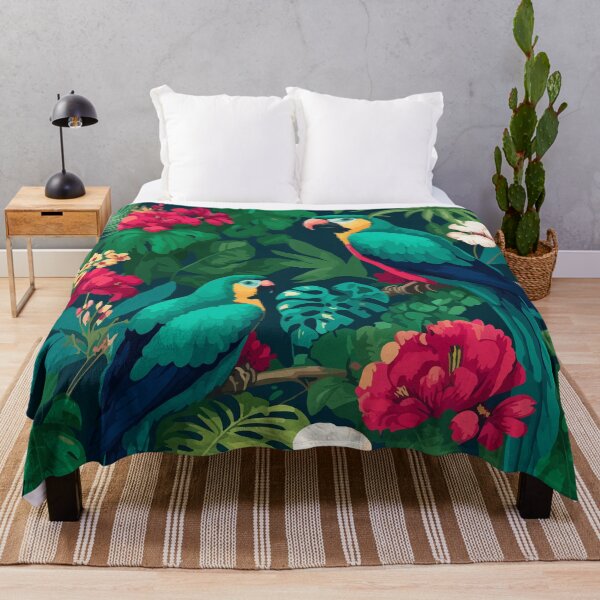 Item preview, Stunning Tropical Bliss Floral Macaw Bird Design designed and sold by Thread Bubbler.