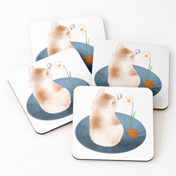 Item preview, Cat and flower designed and sold by Designbycholin.