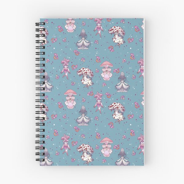 Item preview, Mushroom Pattern | Blue Background  designed and sold by TinyKatCreative.