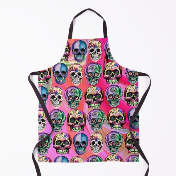 Item preview, COLORFUL SKULL PATTERNS - PINK BACKGROUND designed and sold by DanaMire.